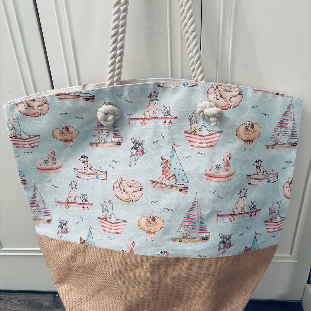 Nautical Dogs Canvas Tote Bag